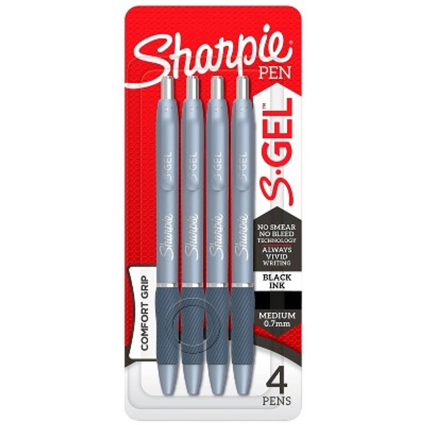 Sharpie 4pk Gel Pens Black Ink 0.7mm Medium Tip