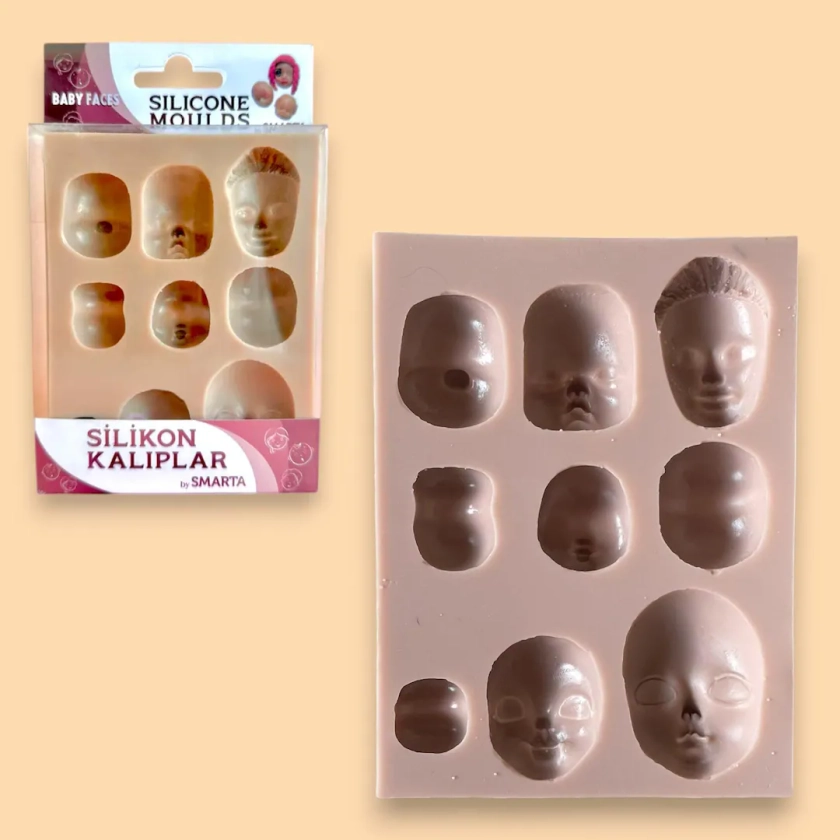 Baby Faces Silicone Molds, Doll Face Mould, Polymer Clay Moulds, Modelling Tools for DIY Project, Doll Parts, Miniature Baby Head Mold - Etsy UK