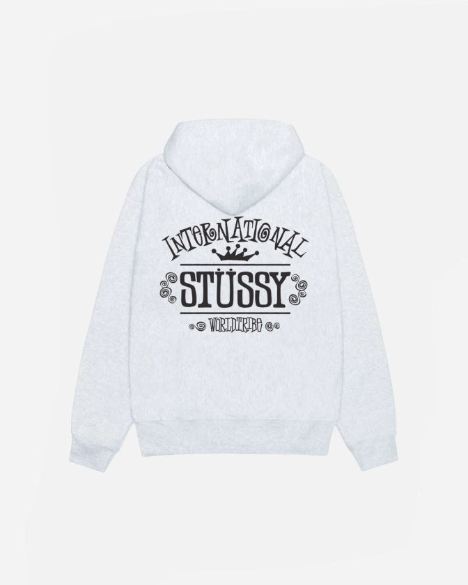 Worldwide Zip Hoodie in ash heather – Stüssy Europe