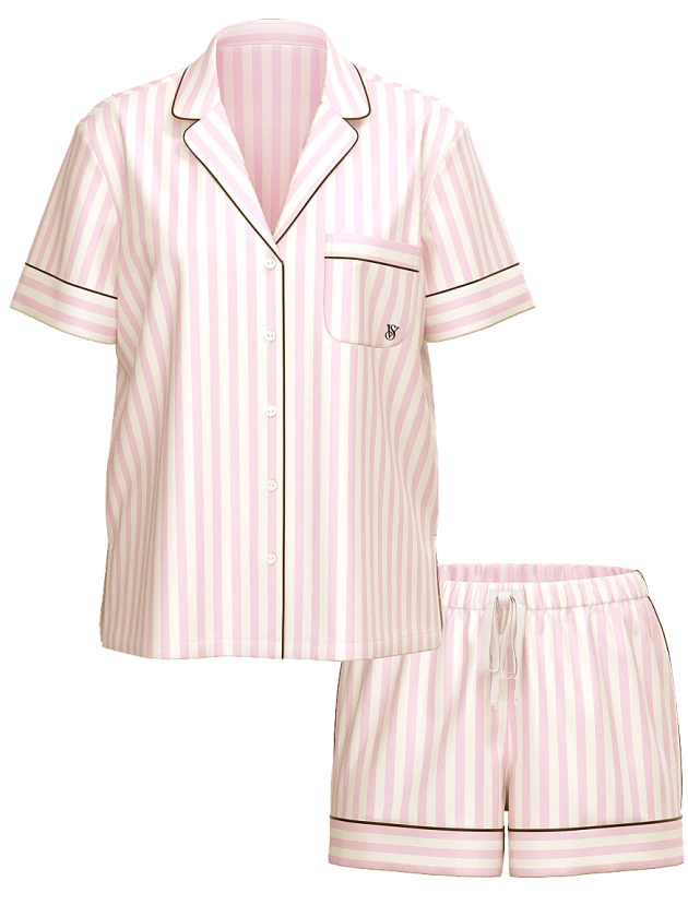 Acheter Pyjama coordonné court en satin – Commander des pyjamas en ligne 5000006214 – Victoria's Secret