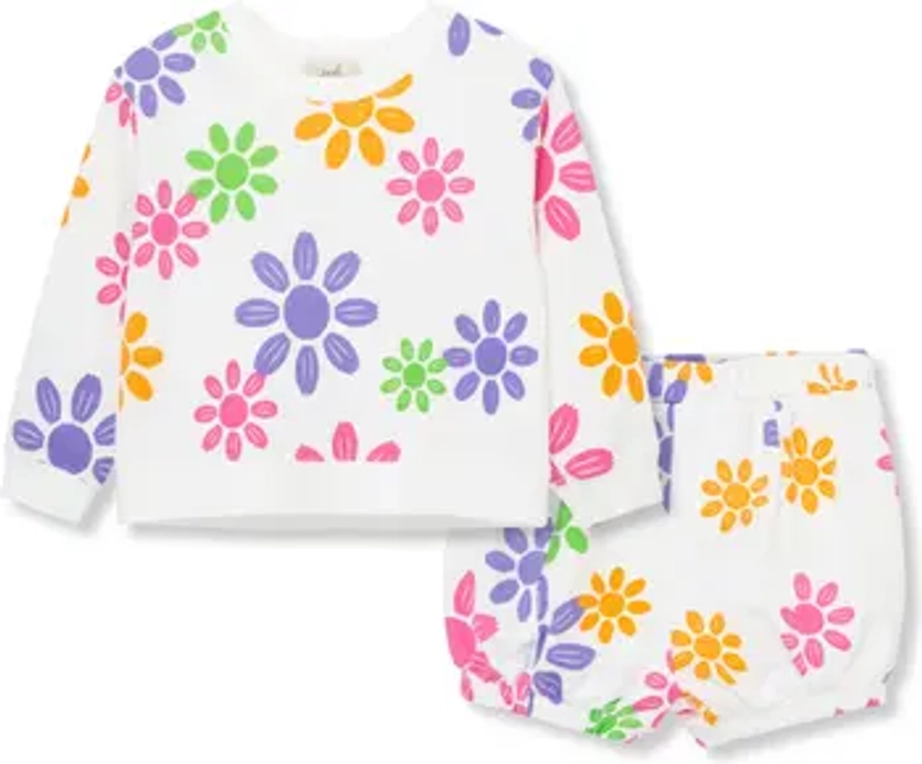 Peek Essentials Flower Print Long Sleeve Top & Cotton Shorts Set | Nordstrom