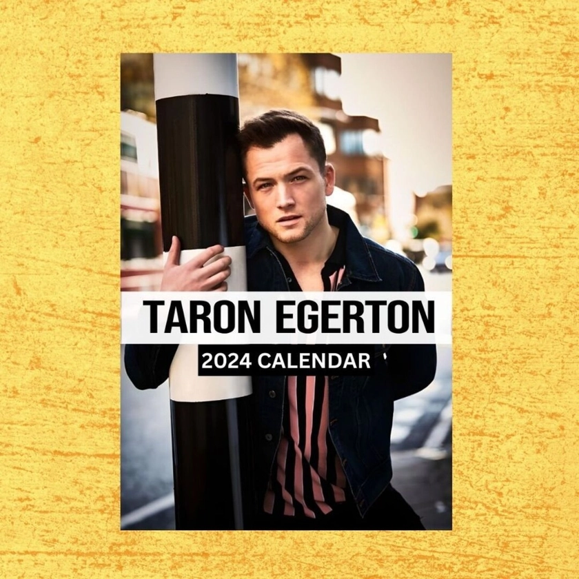 Calendrier Taron Egerton 2024 Calendrier mural Cadeau pour - Etsy France