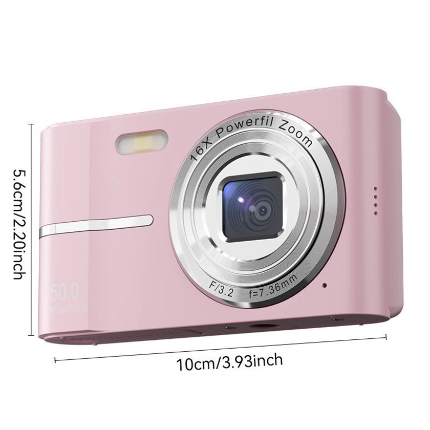 Digital Camera Pictures, FHD 1080P Digital Cameras, Holiday Essentials, Hybrid Point & Shoot Camera Digital with 16X Digital Zoom, Anti Shake Compact Small Vintage Digital Camera Photo, Stocking Fillers Gift