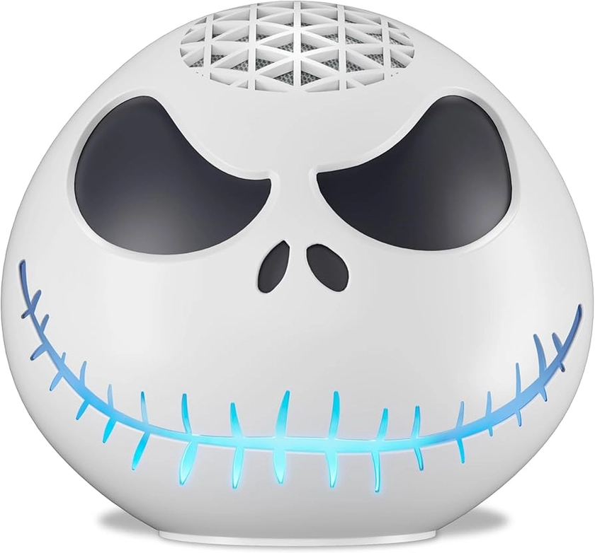 Echo Dot Bundle: Includes Echo Dot (5th Gen, 2022 release) | Glacier White and Limited Edition Disney Jack Skellington Shell