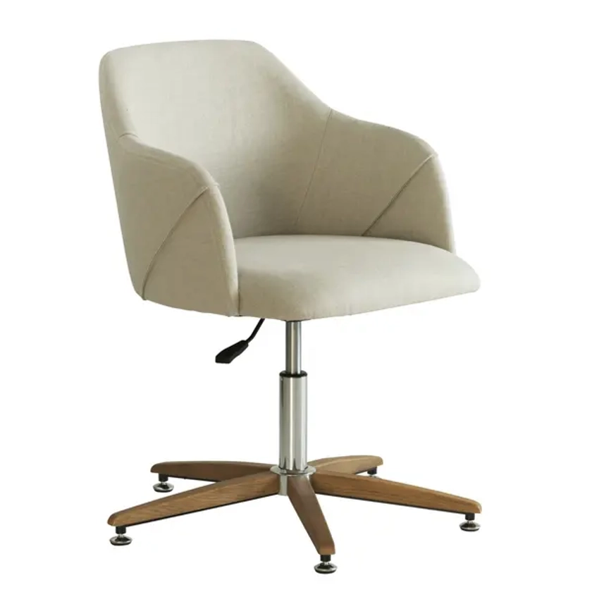 Koda Desk Chair | Linen Swivel Chair - Andrew Martin