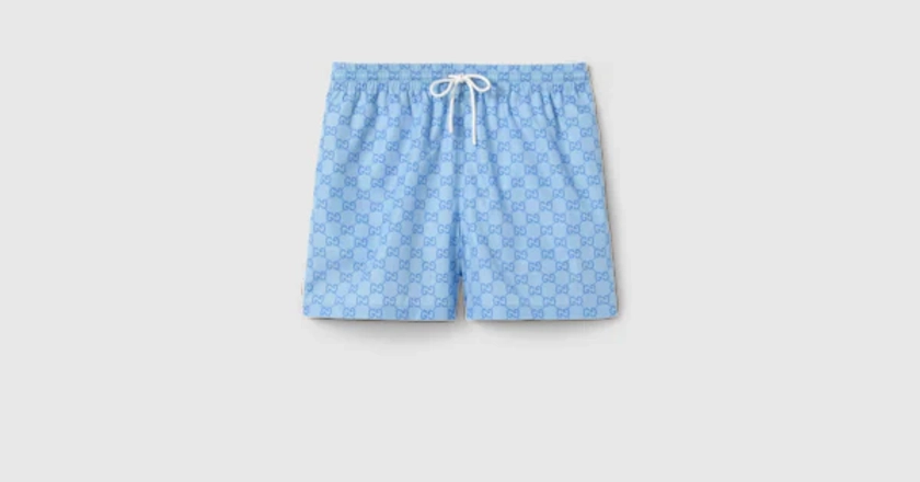 Gucci Short de bain en nylon à imprimé GG