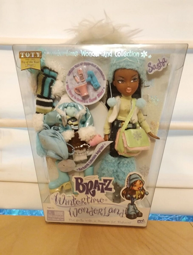 New Rare 2003 MGA Bratz Wintertime Wonderland Collection Sasha Fashion Doll