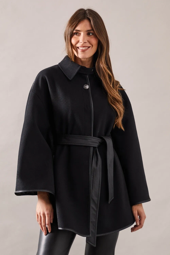 Jackets & Coats | Wool Mix Belted Cape | Wallis