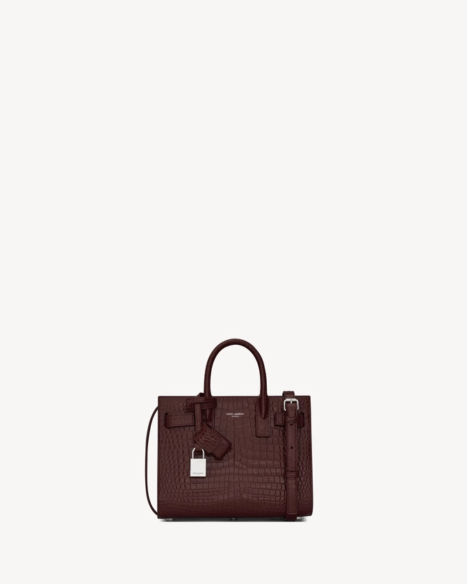 SAC DE JOUR NANO IN CROCODILE EMBOSSED LEATHER | Saint Laurent | YSL.com