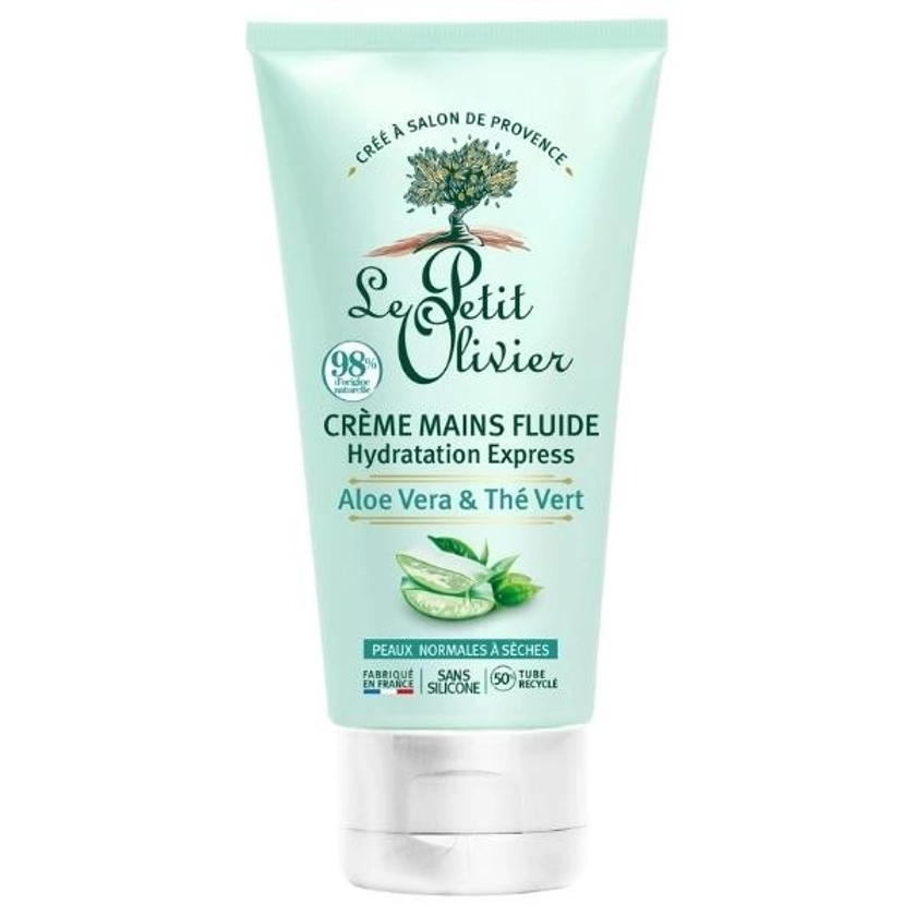 Le Petit Olivier - Crème Mains Hydratation Express - Aloe Vera Thé Vert 75ml