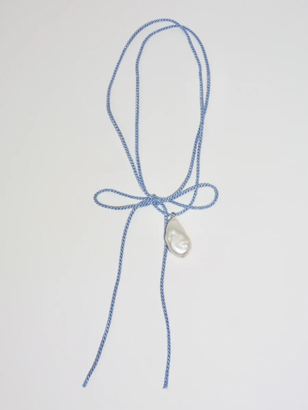 Tie Pearl Necklace