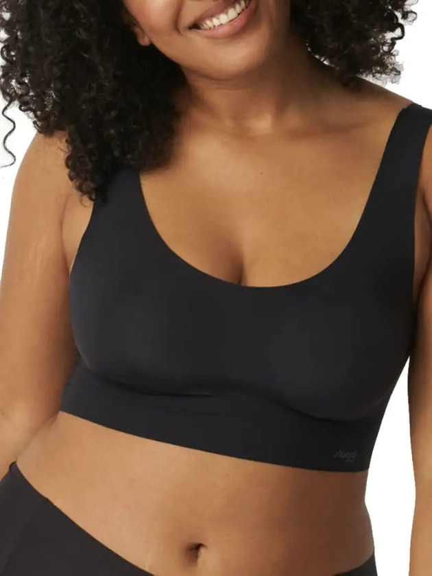 Buy D Club Women's Polyamide Wire Free Sloggi Zero Feel Top EX Seamless Clothing & Accessories (10186804_Black_M) at Amazon.in