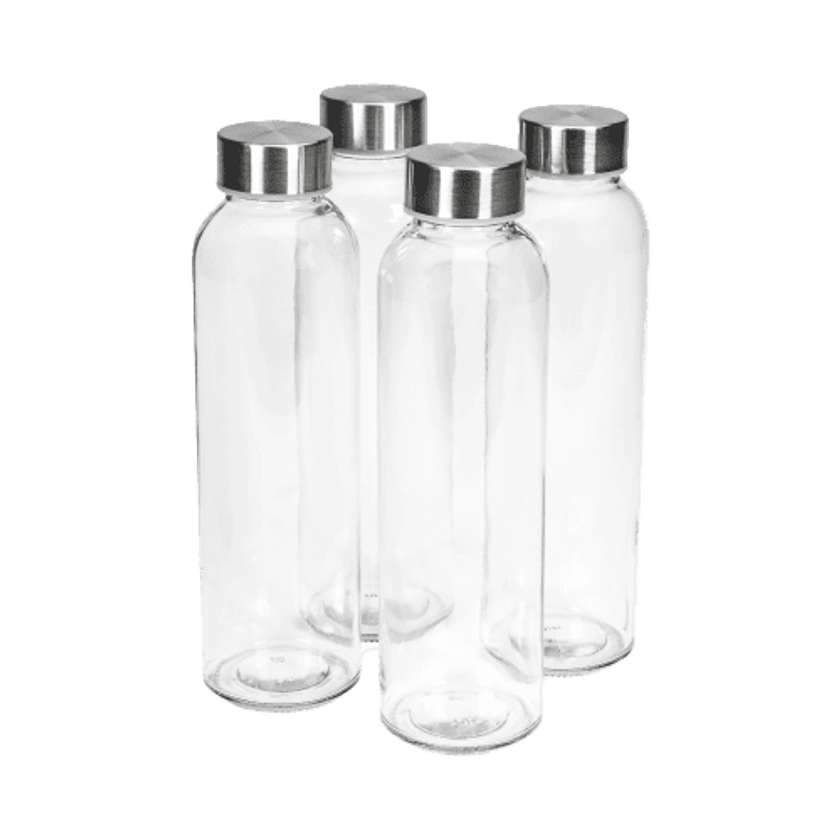 AquaTru 4-Pack Glass Water Bottles