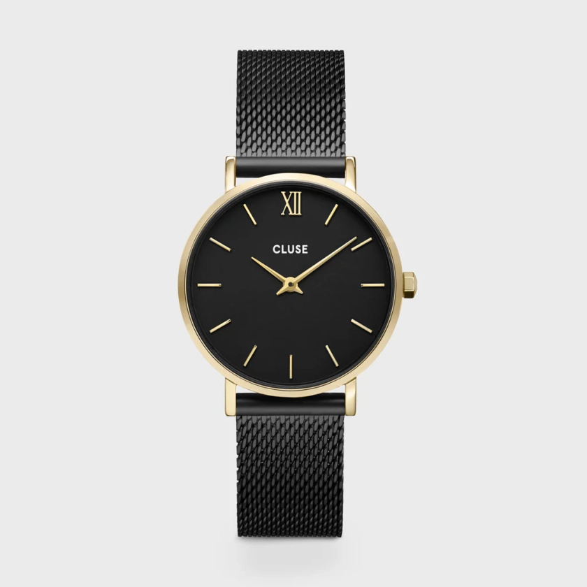 Minuit Mesh Black, Gold Colour