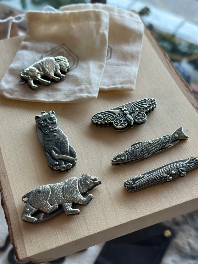 Pocket Knife | Brass Animals