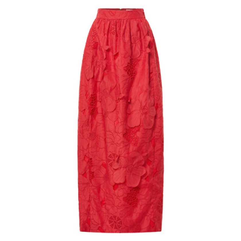 Long Lace Skirt - Poppy | Oroton