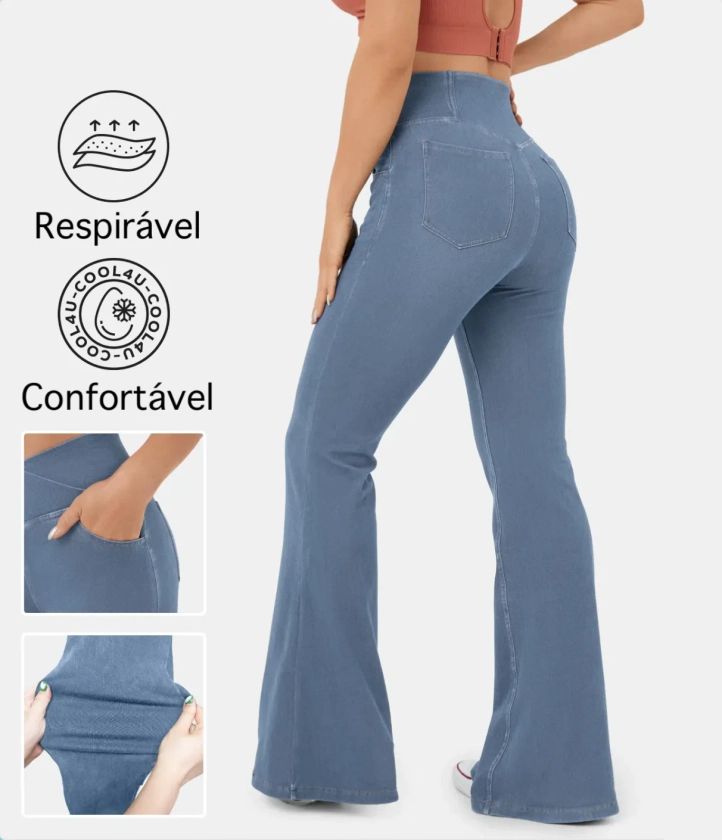 Calça Jeans Mab™ ganga de cintura alta - [ÚLTIMO DIA DE PROMOCÃO]
