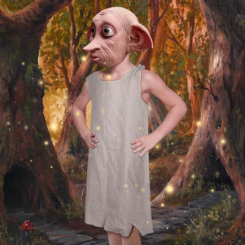 Applysu Dobby Mask Elf Ears Full Head Latex Scary Mask Halloween Party Realistic Cosplay Fancy Dress Funny Costume for Kids : Amazon.co.uk: Toys & Games