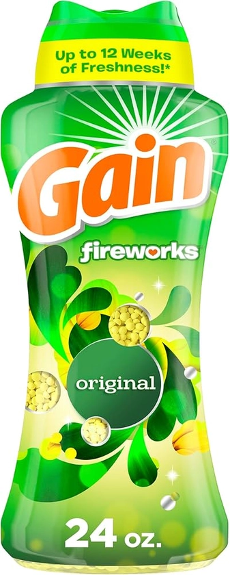 Gain Fireworks In-Wash Laundry Scent Booster Beads, Laundry Beads, Original Scent, 24 oz