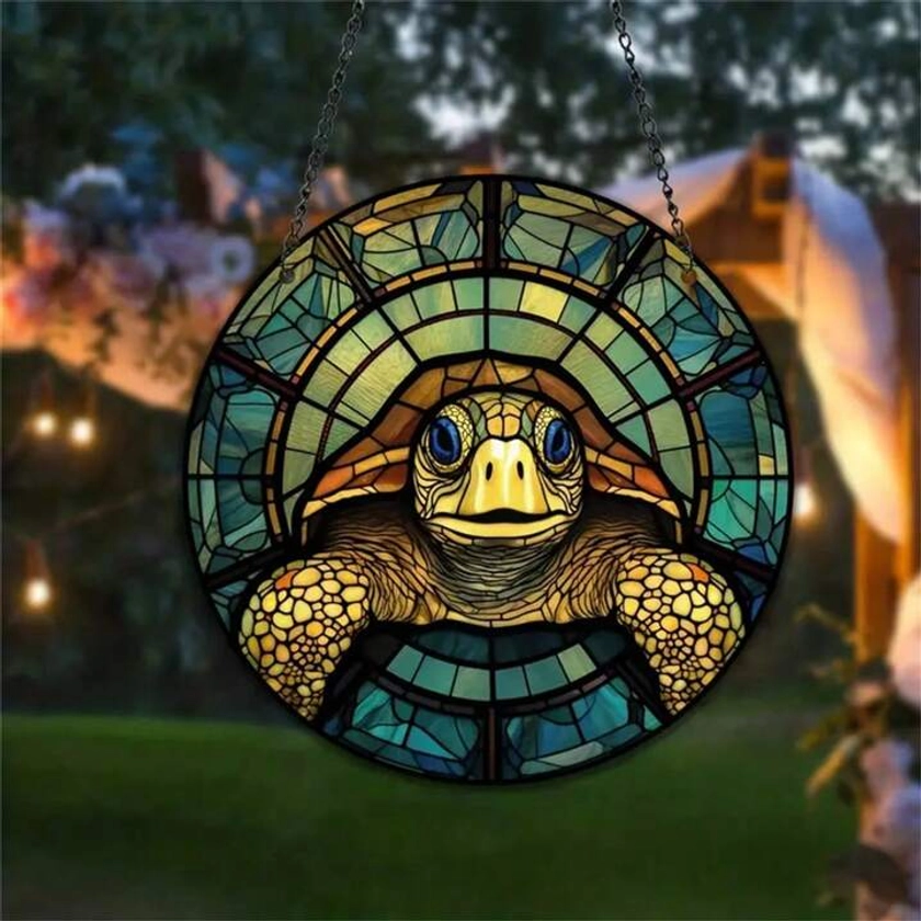 Unique Turtle Suncatcher Decor: Perfect Housewarming Gift for Mom or Grandma!