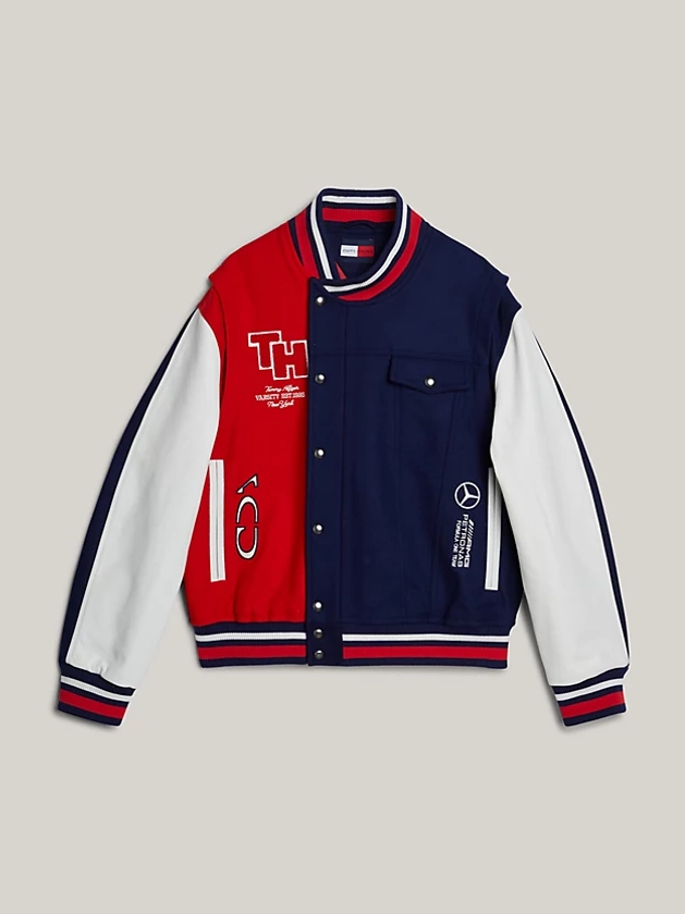 Giacca Varsity Tommy x Mercedes F1 x CR con logo | Blu | Tommy Hilfiger