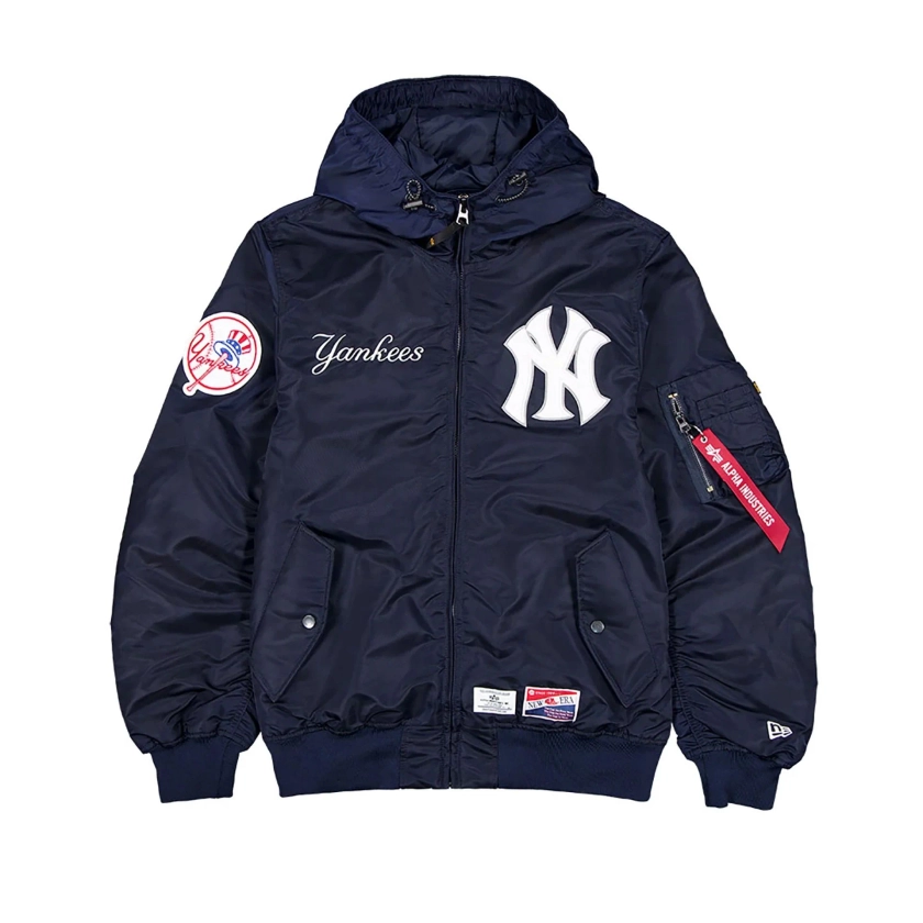 Veste Bomber à Capuche New York Yankees MLB x Alpha Industries Bleu Ma