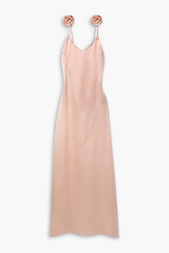 MAGDA BUTRYM Open-back appliquéd silk-satin maxi dress | THE OUTNET