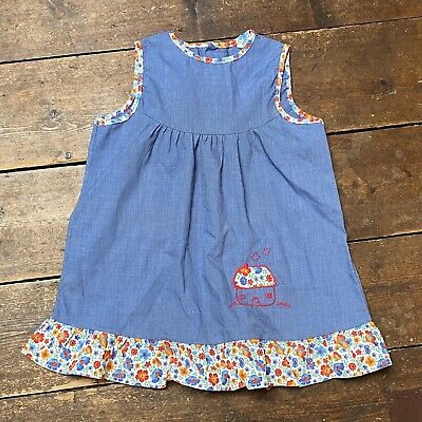Vintage Girls Dress With House Motif Age 2-3 Years 1960s | eBay