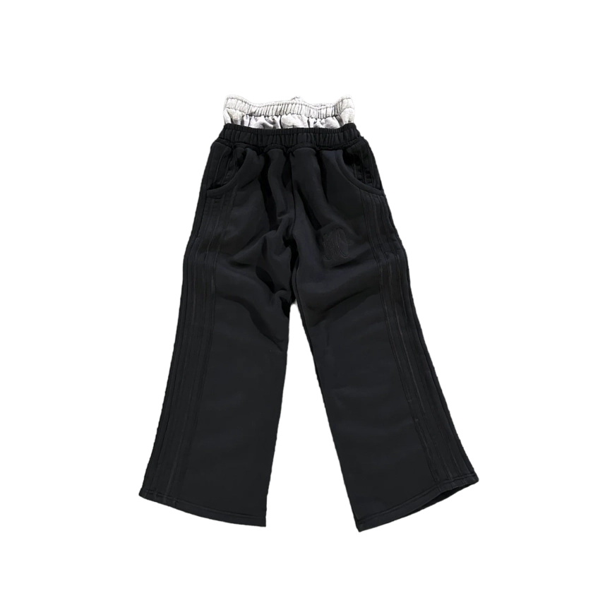 *KURO* DOUBLE LAYERED TRACKPANTS