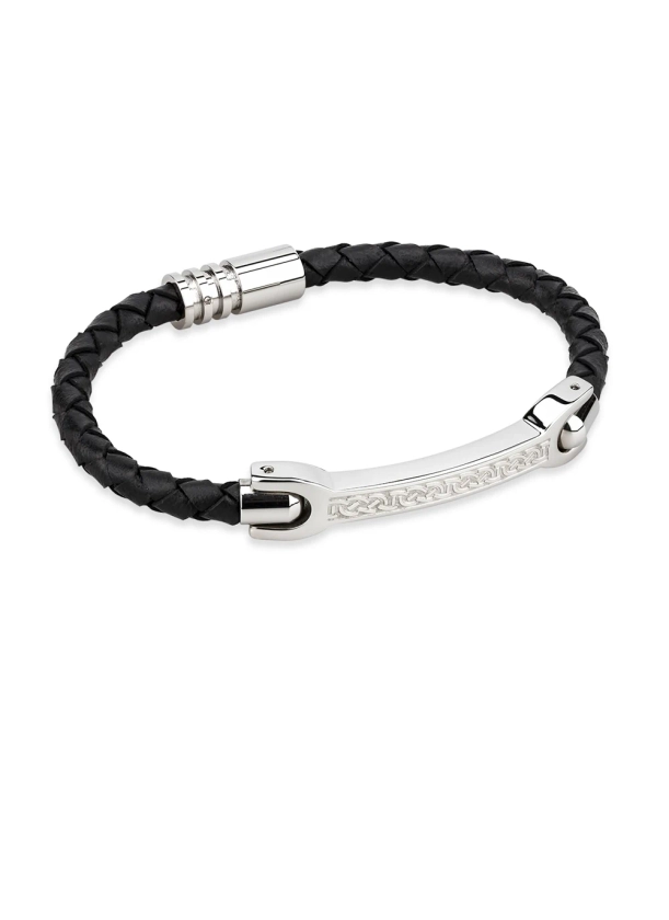 Gents Celtic Knot Leather Bracelet | Men's Jewelry | Blarney