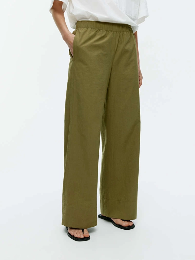 Cotton Trousers - Khaki Green - ARKET GB