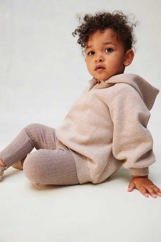 Ensemble 2 pièces en coton - Beige - ENFANT | H&M FR