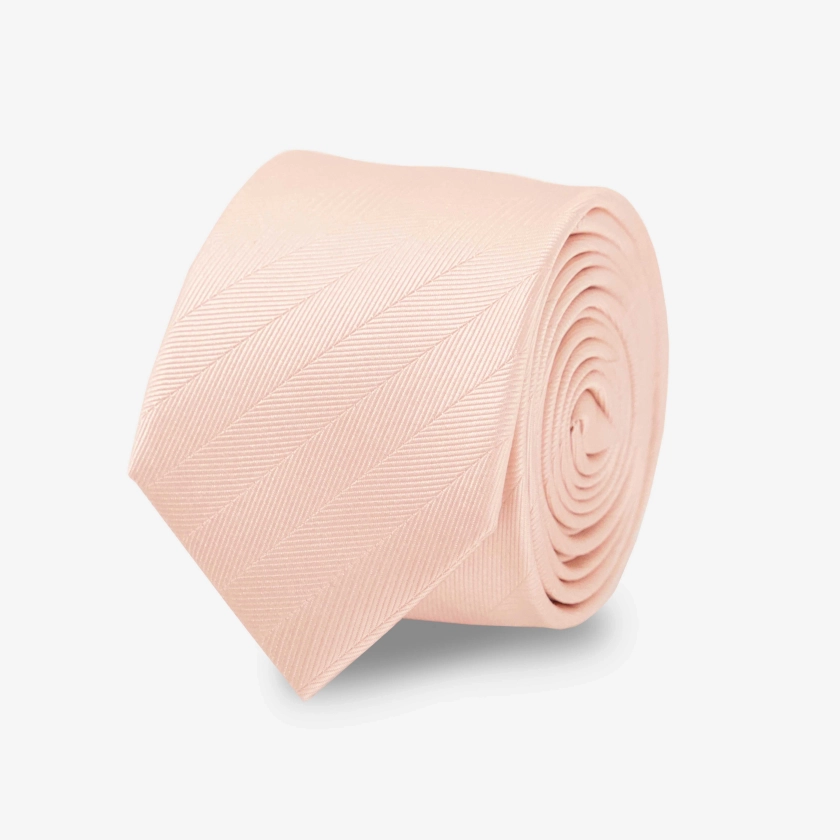 Herringbone Vow Blush Pink Tie | Silk Ties | Tie Bar