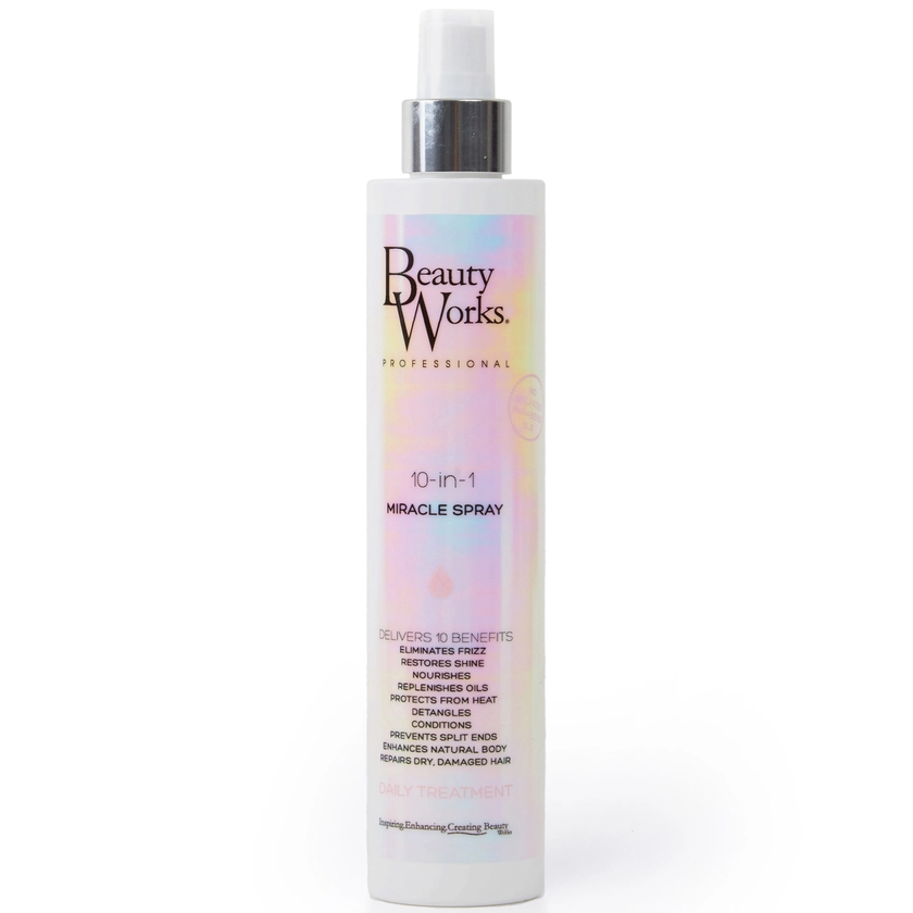 Beauty Works 10 in 1 Miracle Heat Protect Spray 250ml | LOOKFANTASTIC