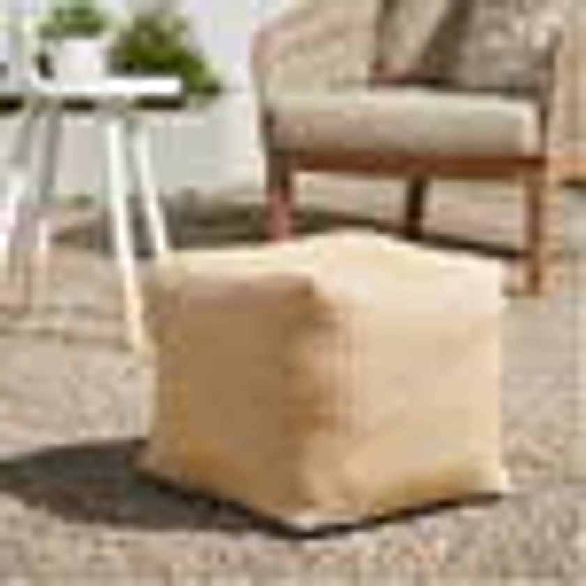 Natural 35 x 35cm Outdoor Pouffe