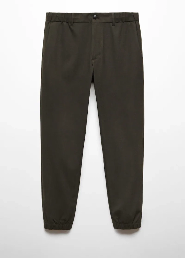 Slim-fit jogger trousers with drawstring
