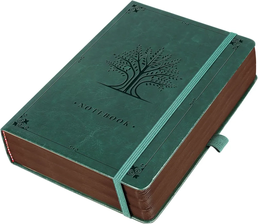 HOMEMARS Diario, Journal, Diario Personal, Libreta a5, Cuaderno a5, Journal Diary, Notebook, 320 Páginas Numeradas, Verde,Diseño de árbol,Papel Rayado, 100Gsm Papel para Notas, Planificación, Estudio