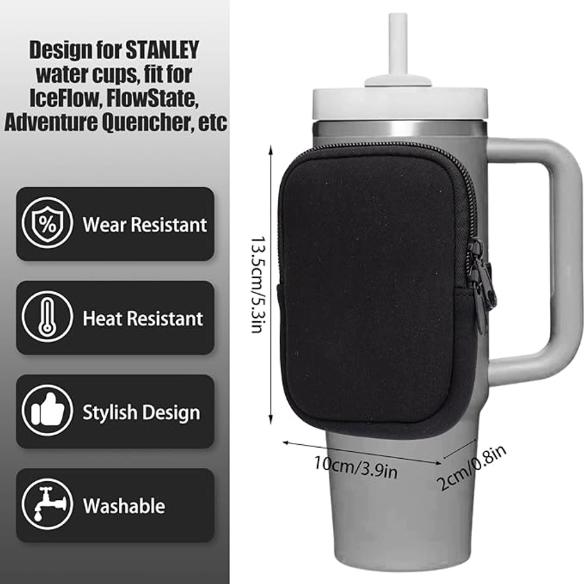 Pochette pour bouteille d'eau Stanley – Gobelet – Accessoires de sport pour femme – Compatible avec Stanley Quencher Adventure 1200 ml et Stanley IceFlow 591 ml – Sangle réglable – Sac Stanley : Amazon.ca: Sports et Plein air