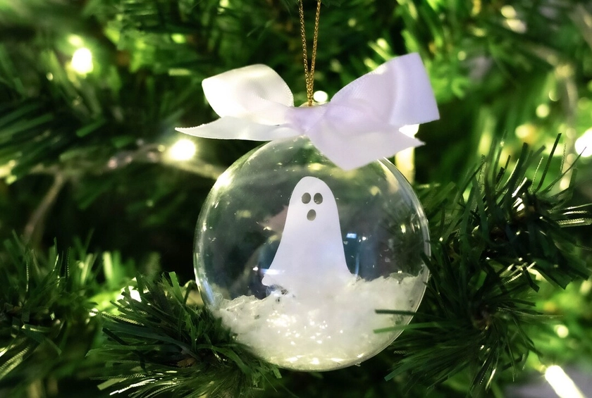 Spooky Ghost Ornament Bauble, Hexmas Bauble, Ghost Bauble, Gothmas Bauble, Gothmas Gift, Gothic Bauble, Christmas Tree Ornament - Etsy UK