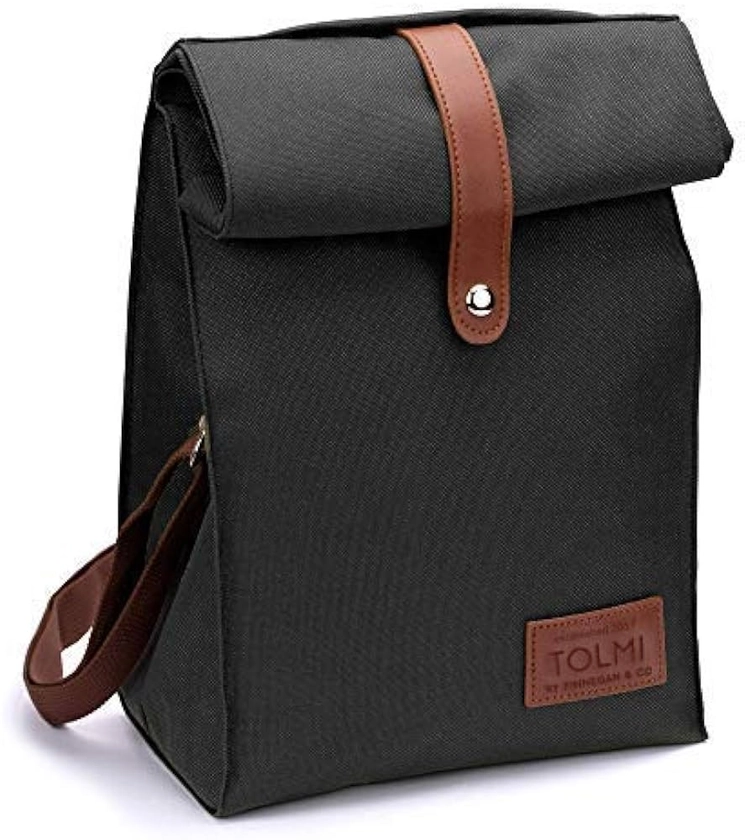 KRYO Insulated Lunch Bag by Tolmi Small reusable cooler bag - A travel lunchbox, shoulder strap for adult men and women waterproof lunchboxes work, office, beach