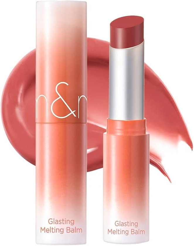 rom&nd Glasting Melting Balm (NEW) 6 ColorsㅣGlossy, Plumping Lips, Moisture, Translucent, Water Bomb, High Pigmented, Veganㅣ3.5g 0.12oz (14 Dear Apple)