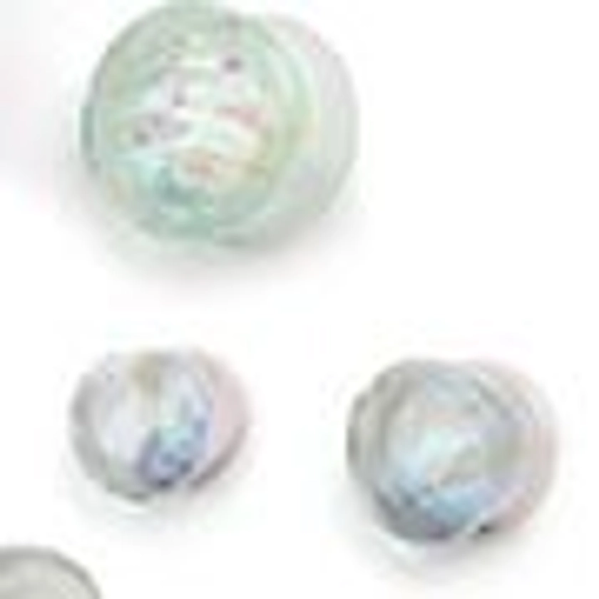 Double Flare Luminescent Seafoam Glass Plugs Gauges