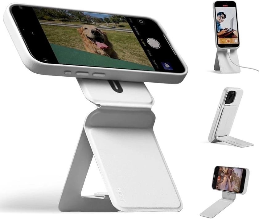 MOFT Tripod for iPhone 15/14/13/12 Series, Snap Invisible Phone Tripod Stand with 3 Modes for Self-vlogging, Browsing, Macro Photography, Video Call, Portable Lightweight Phone Stand, Misty Cove