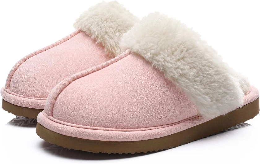 Litfun Women's Fuzzy Memory Foam Slippers Fluffy Winter House Shoes Indoor and Outdoor