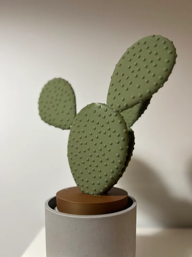 Plante de montagnes russes de cactus | Plante d’intérieur imprimée en 3D Cactus avec feuilles magnétiques | Sous-verres de cactus | AccueilPlante