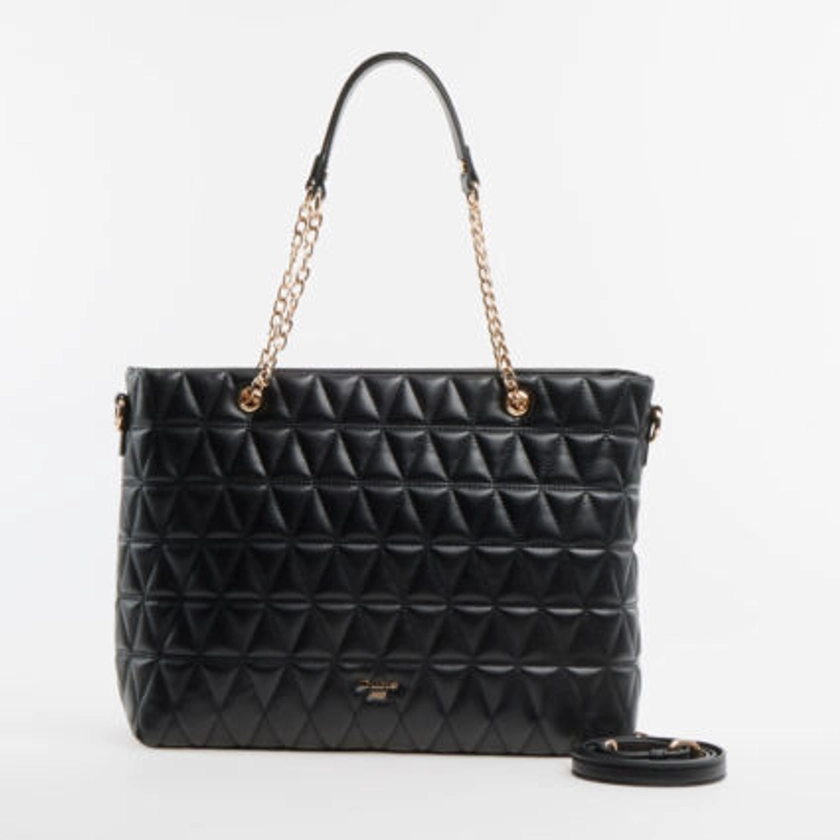 Black Denzie Quilted Tote Bag - TK Maxx UK