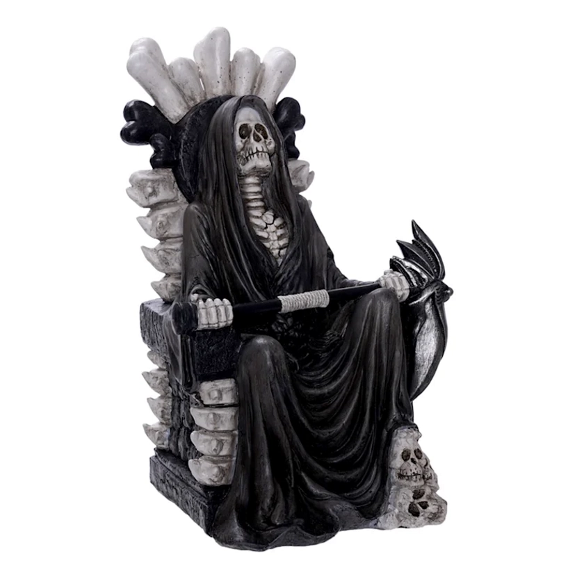 Skeleton Sitting on Throne Halloween Decor, 12" | At Home