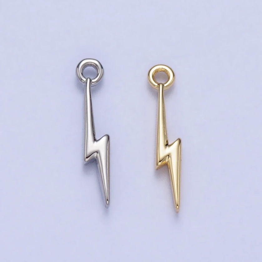 1x Mini Lightning Bolt Charms Gold / Silver Bolt Wizard Charm,thunder Pendant Small Charm for Necklace Bracelet Earring Supply AC052 - Etsy