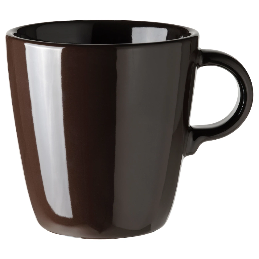 FÄRGKLAR mug, glossy brown, 37 cl - IKEA