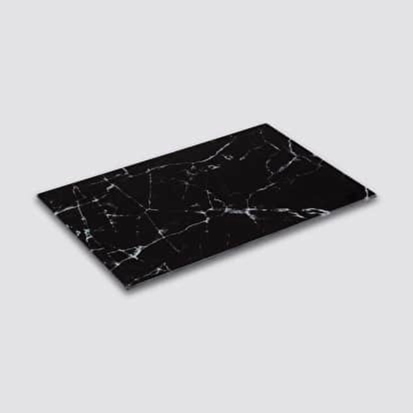 Planche à découper verre 30x20 cm, Noir effet marbre - | 5five